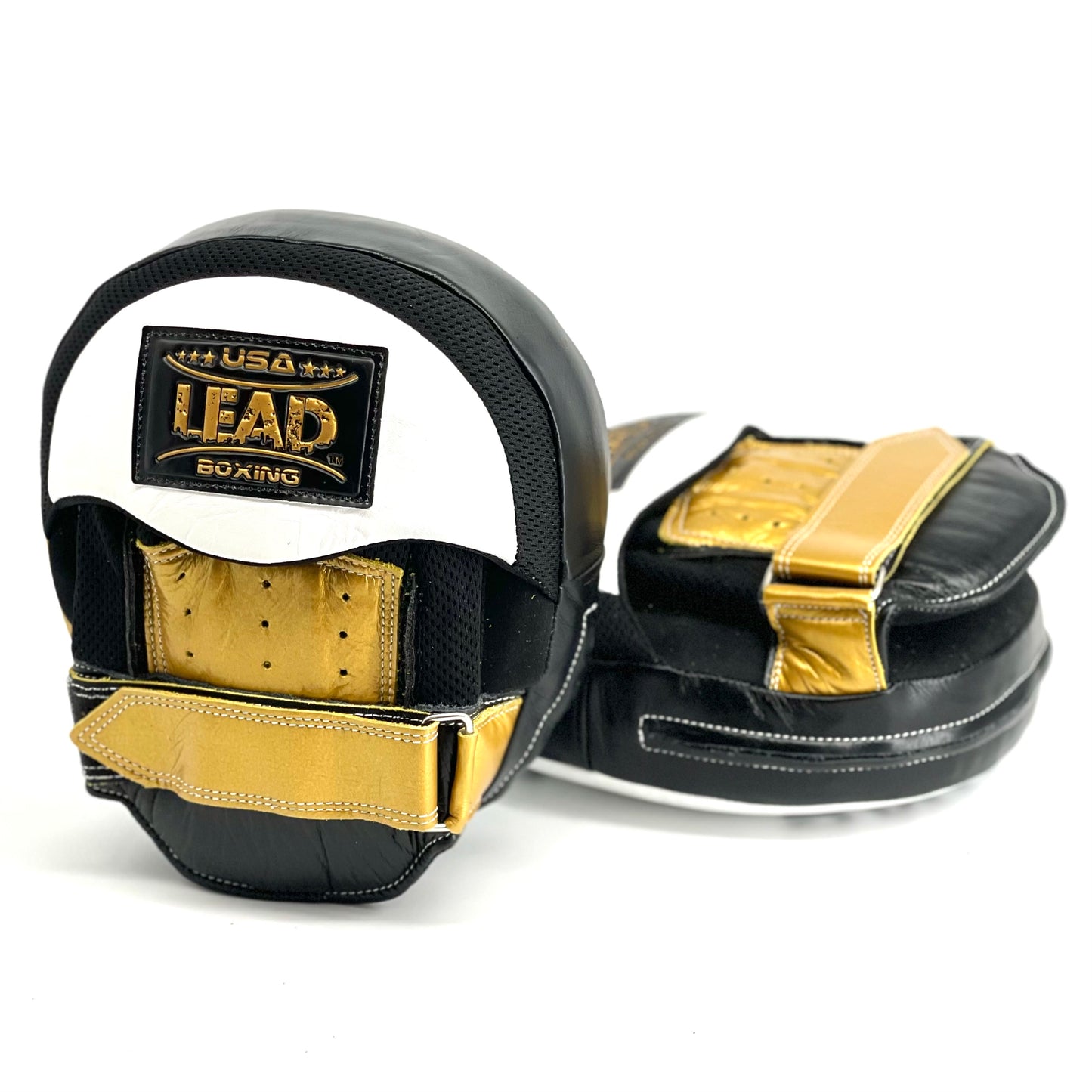 LEAD AIR Focus Mitts ( White-Black - Gold)