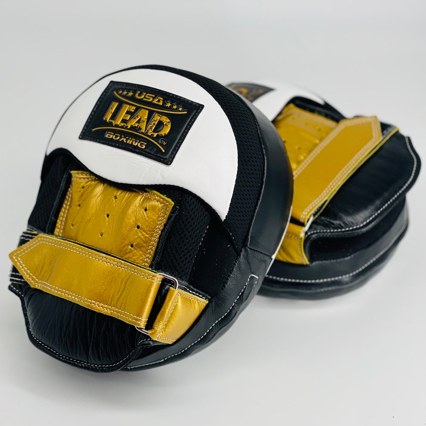 LEAD AIR Focus Mitts ( White-Black - Gold)
