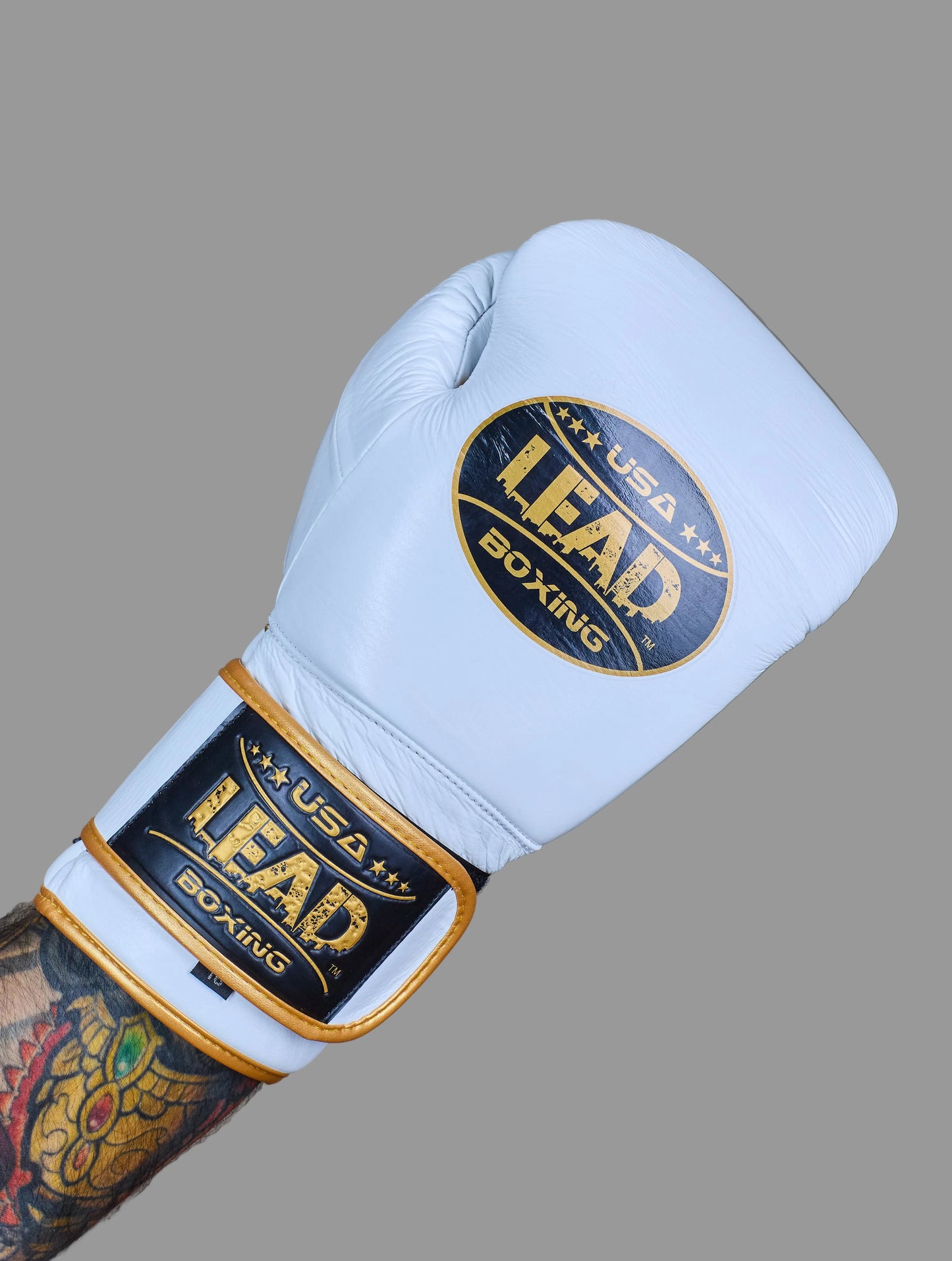 LEAD PRO Training Velcro Gloves ( Black -Gold Logo )