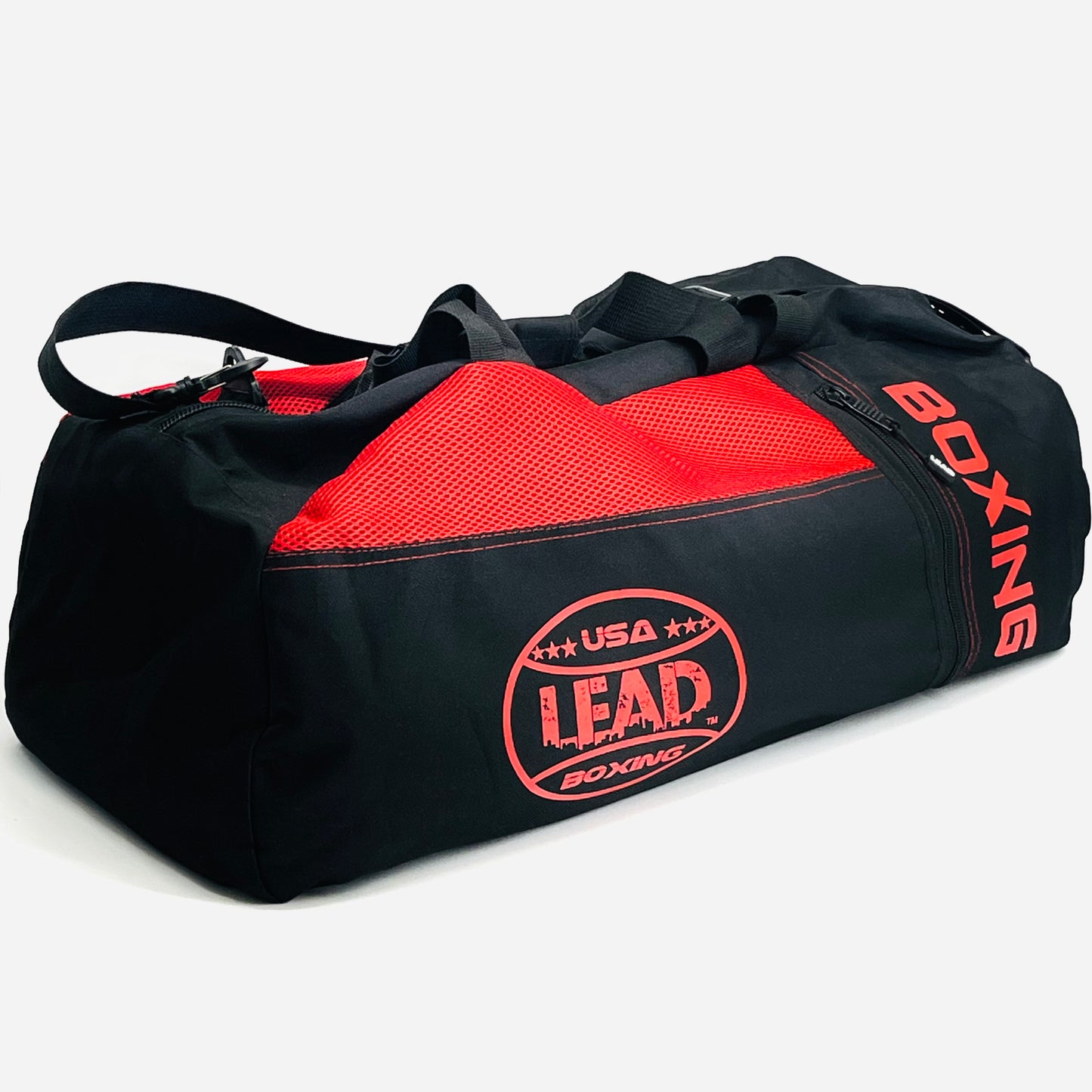 LEAD BOXING Duffel Bag/Backpack (Black - Red)