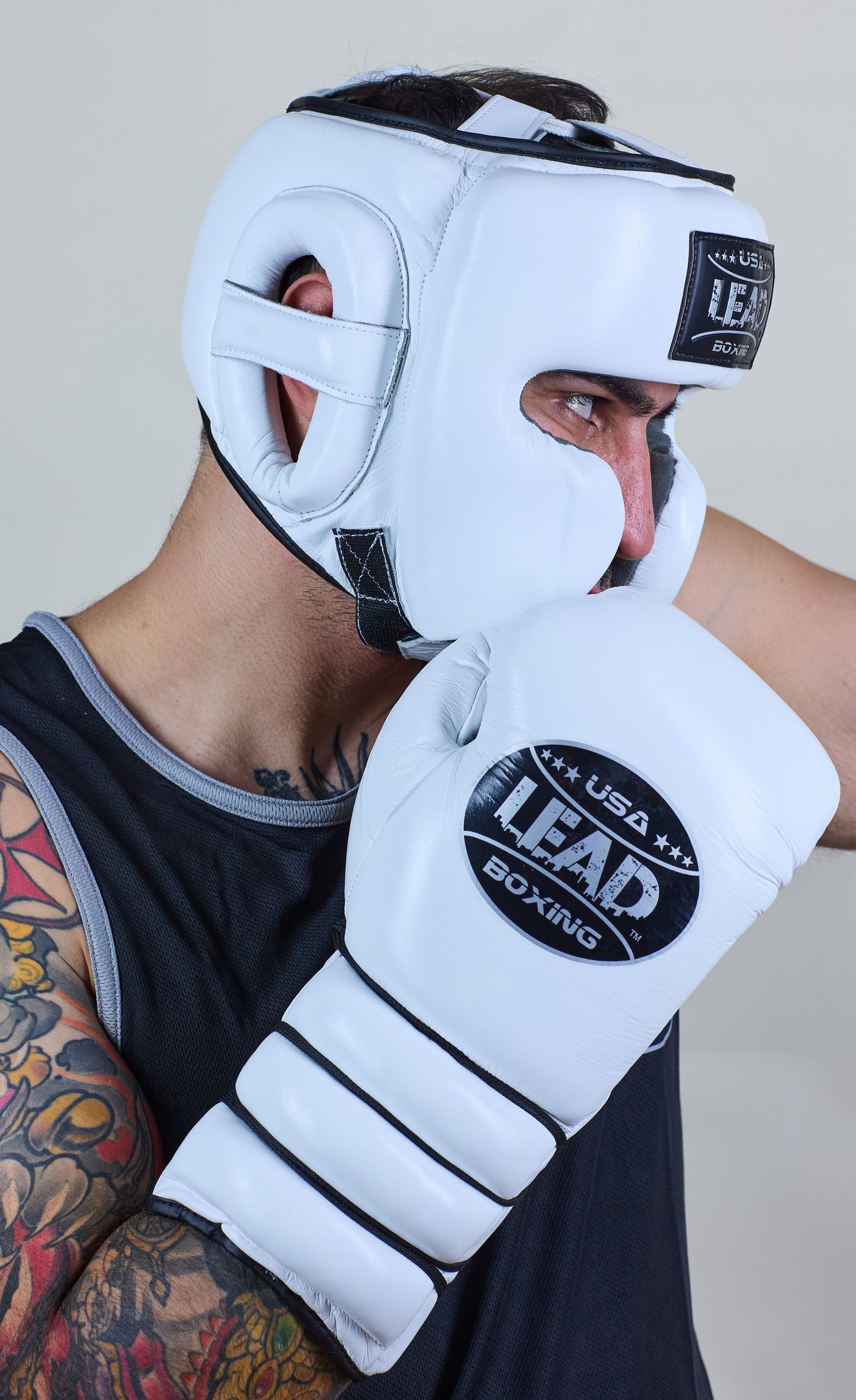 LEAD Boxing Sparring Set ( White -Silver )