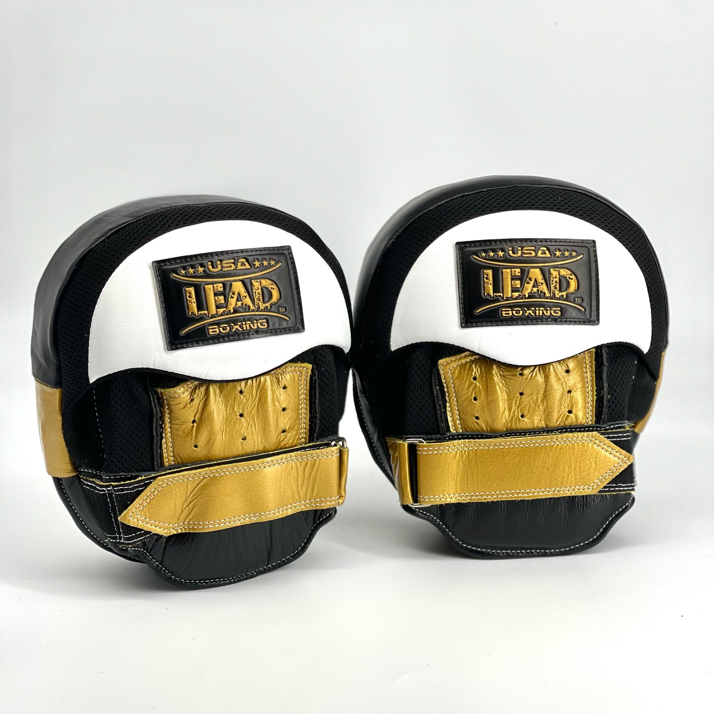 LEAD AIR Focus Mitts ( White-Black - Gold)