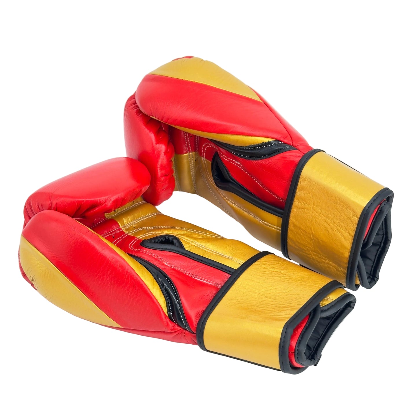 LEAD Boxing Fight Training Gloves (Red-Gold), Velcro