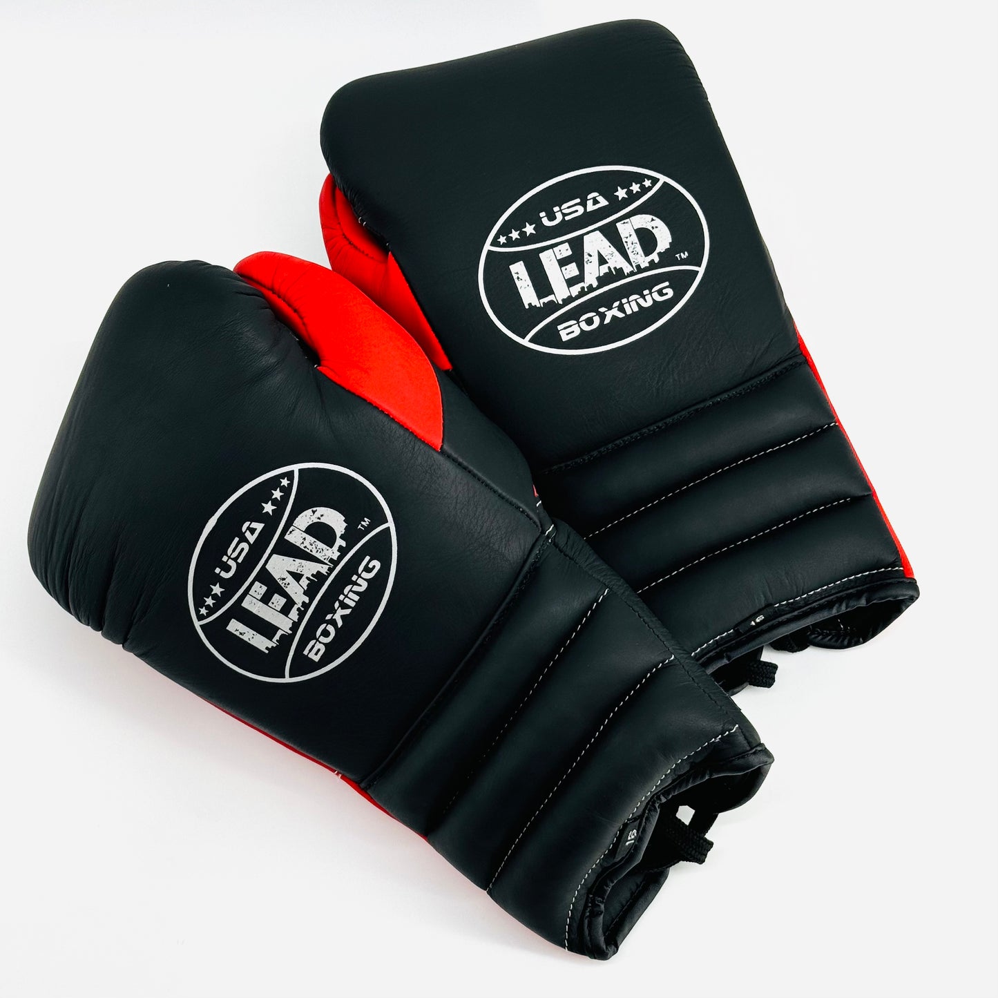 Lead Compact Sparring Gloves (Matte Black -Matte Red )