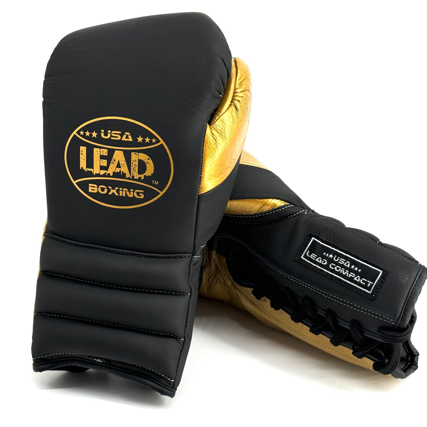 Lead Compact Sparring Gloves (Black Matte -Gold )