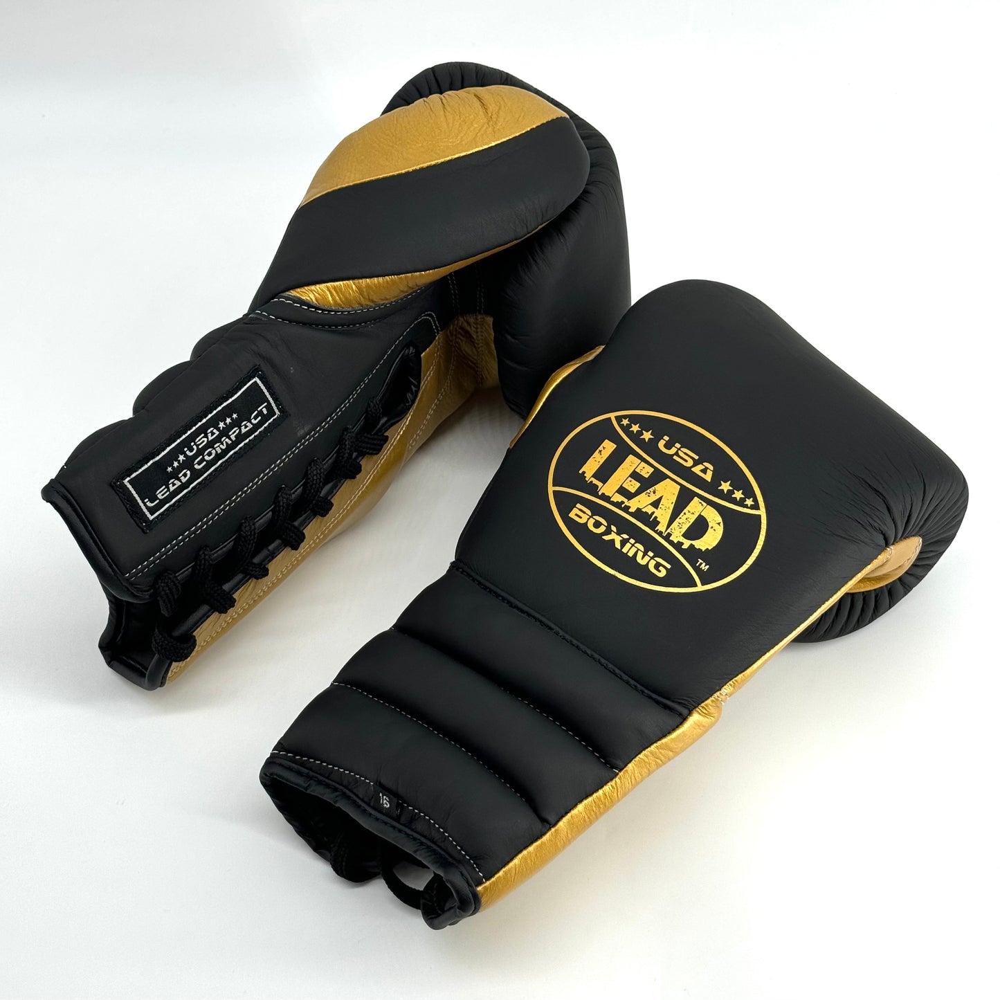 Lead Compact Sparring Gloves (Black Matte -Gold )