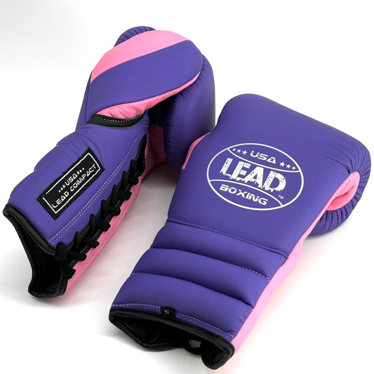 Lead Compact Sparring Gloves (Purple Matte-Matte Pink )