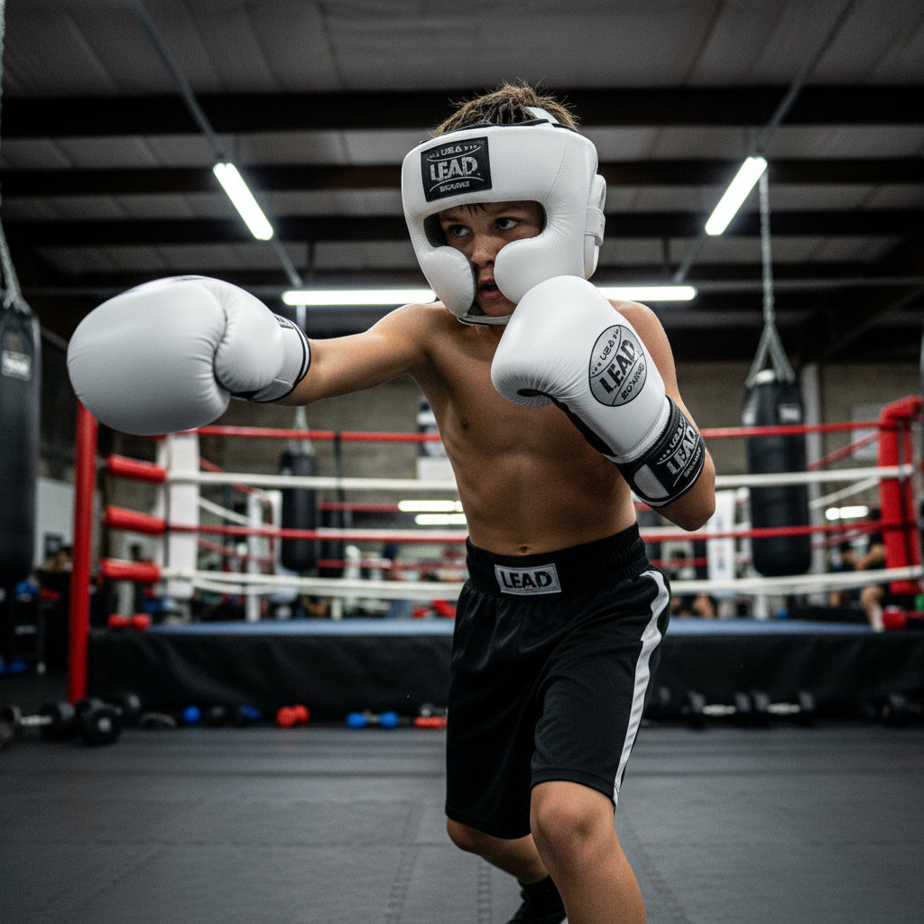 LEAD Boxing Set ( White -Silver)