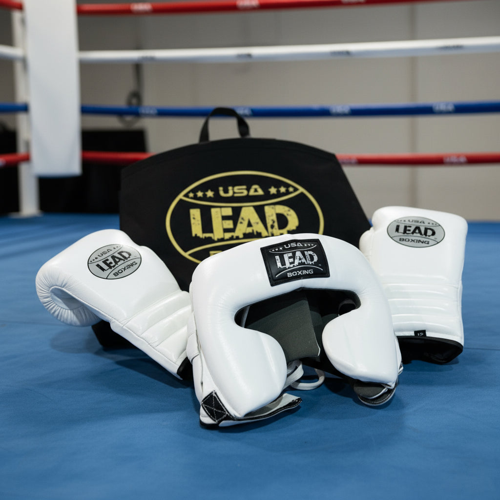 LEAD Boxing Sparring Set ( White -Silver )
