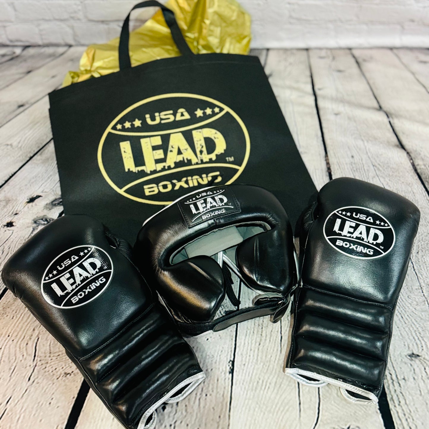 LEAD Boxing Sparring Set ( Black -Silver)