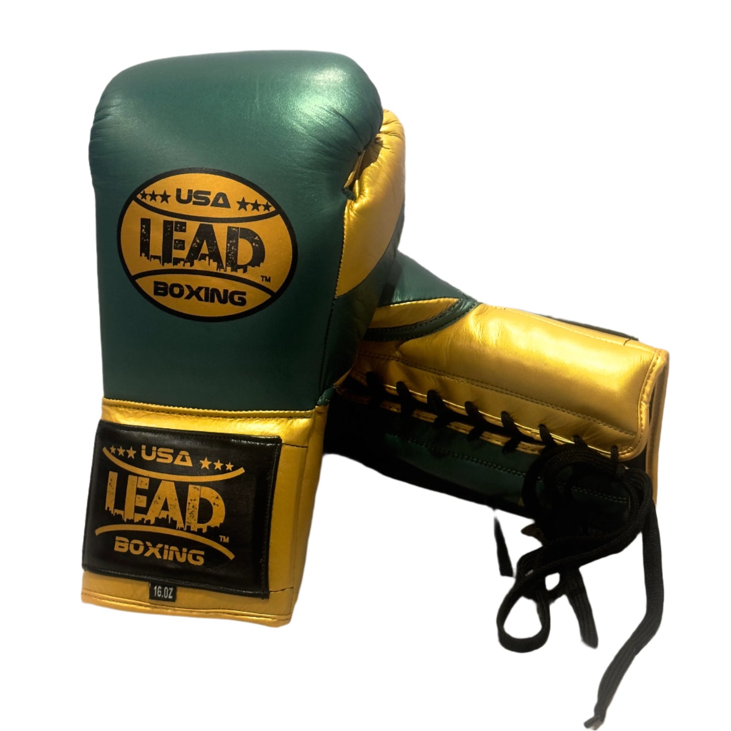 LEAD PRO-TECH Sparring Gloves (Metallic Green /Gold)