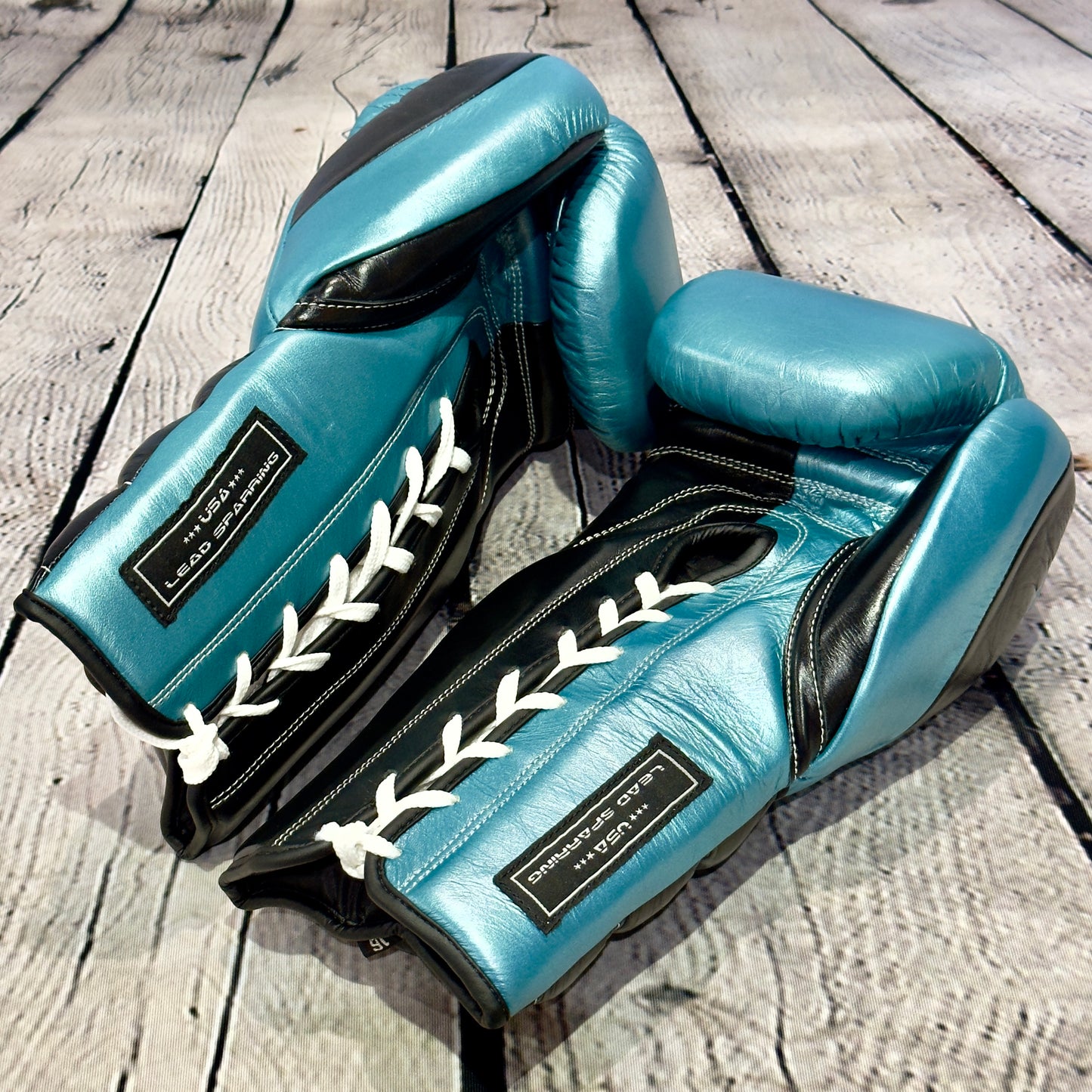 LEAD Sparring Gloves ( Teal Metallic / Black )