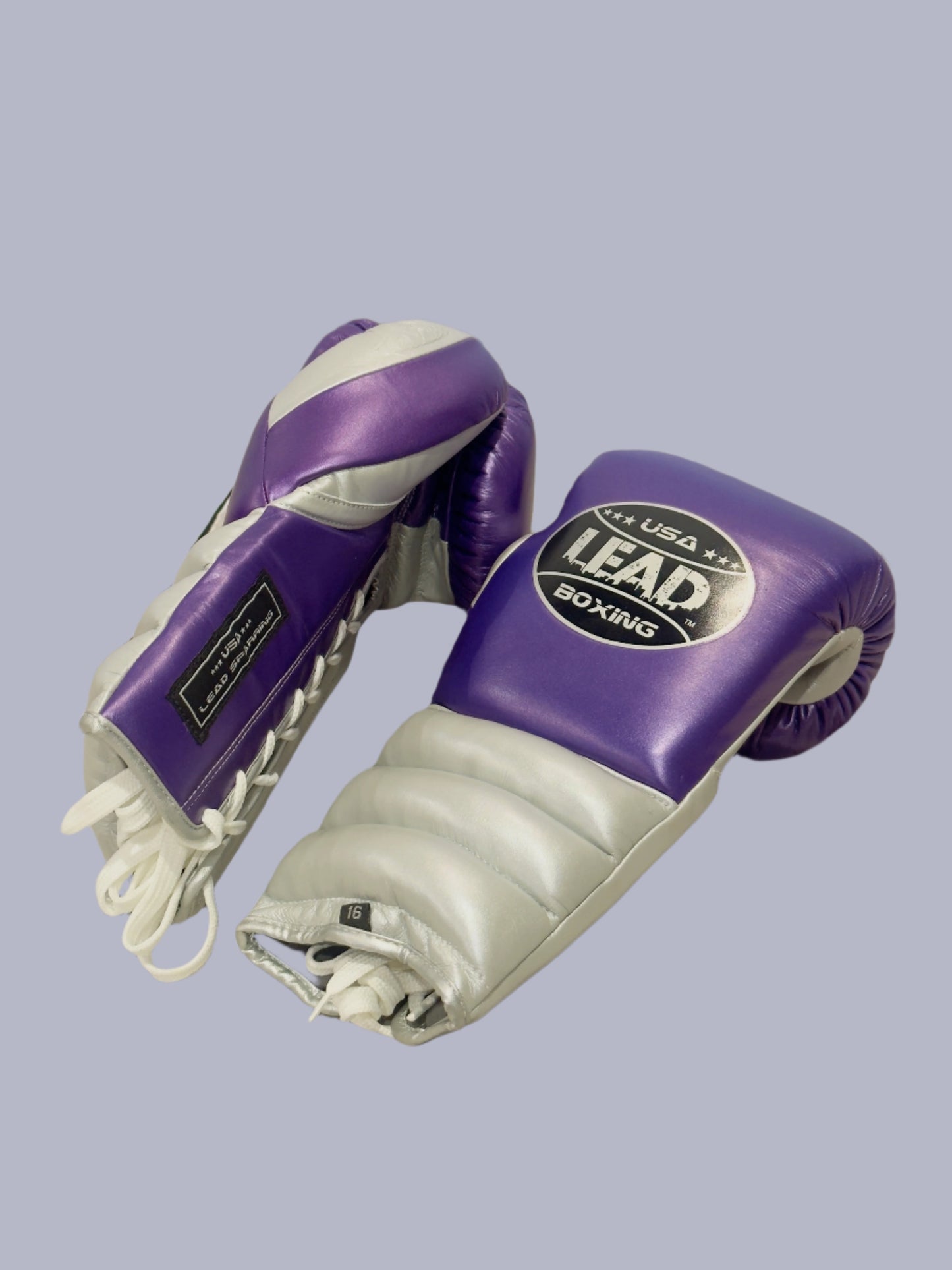 LEAD Sparring Gloves ( Purple Metallic / Silver )