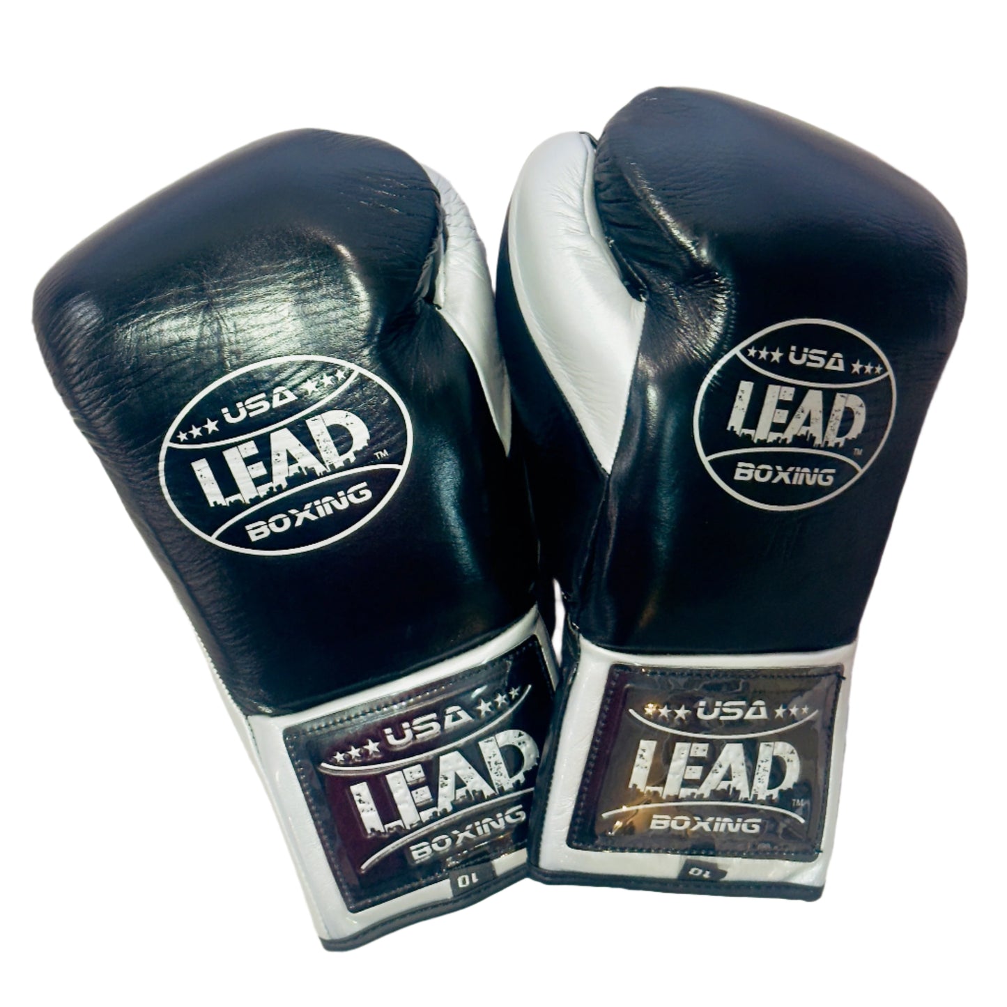 LEAD Boxing Fight Gloves (Black-Silver)