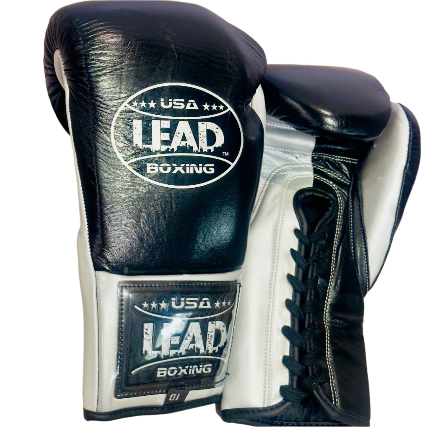 LEAD Boxing Fight Gloves (Black-Silver)