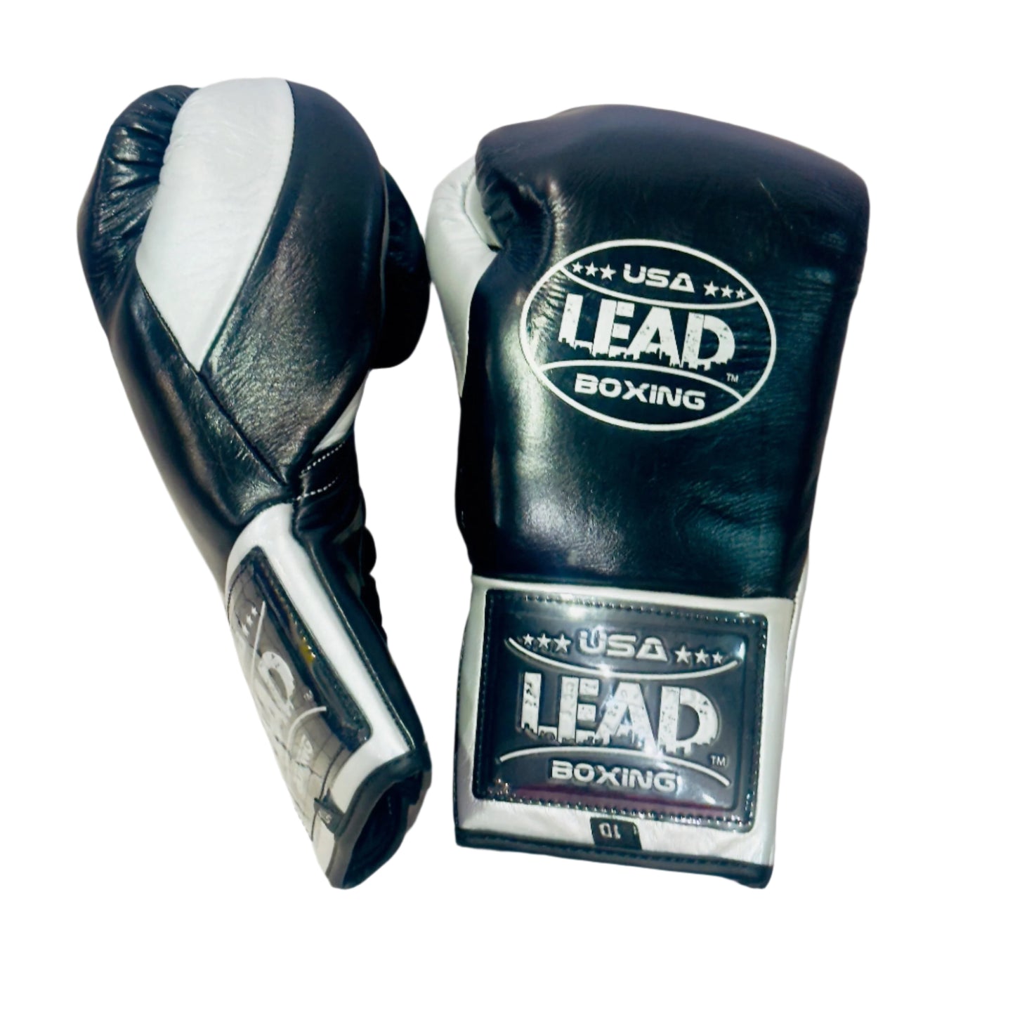 LEAD Boxing Fight Gloves (Black-Silver)