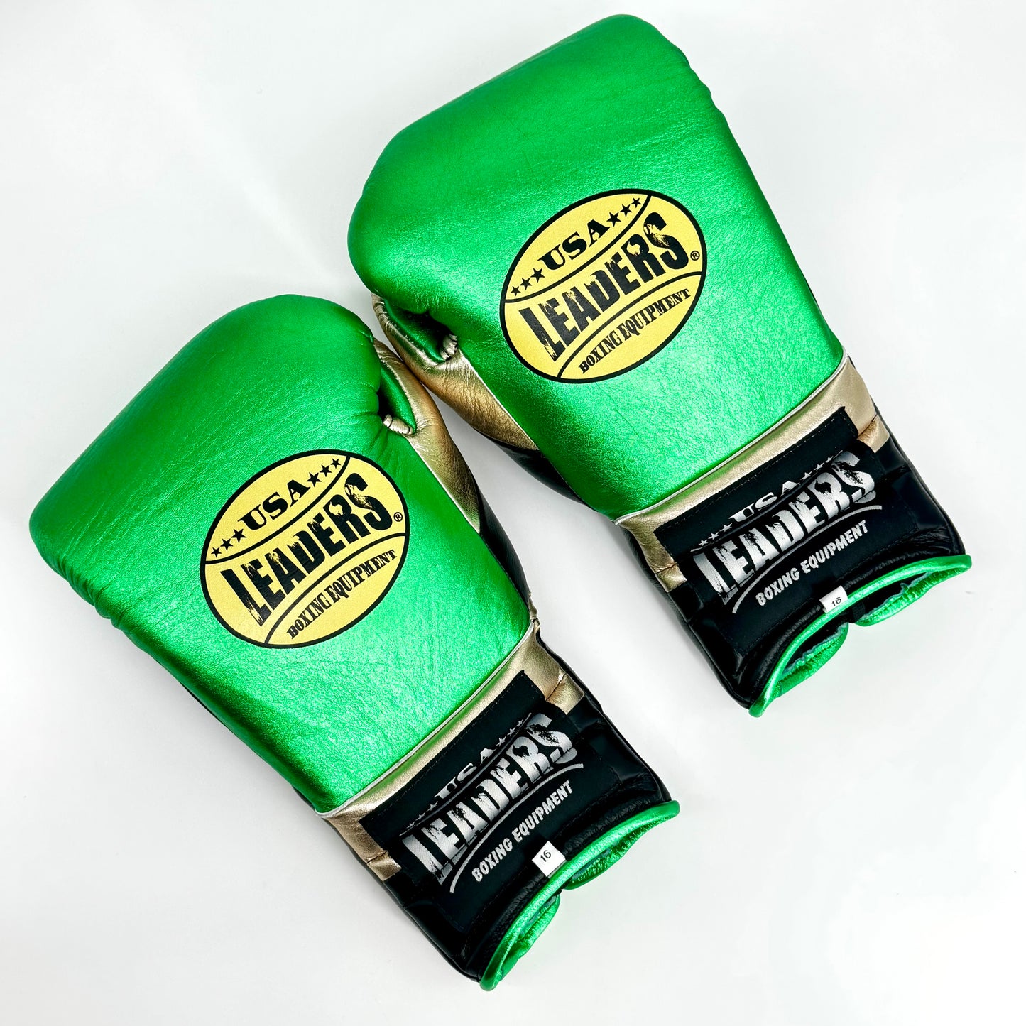 SuperLEAD MEX  Boxing Gloves LACED (Green -Gold -Black)