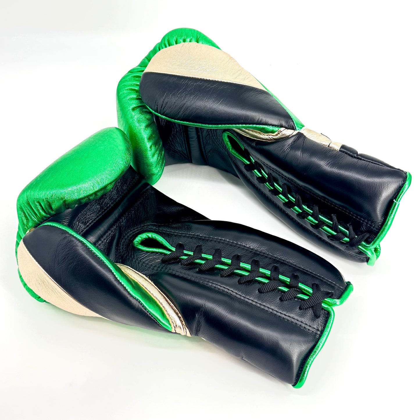 SuperLEAD MEX  Boxing Gloves LACED (Green -Gold -Black)