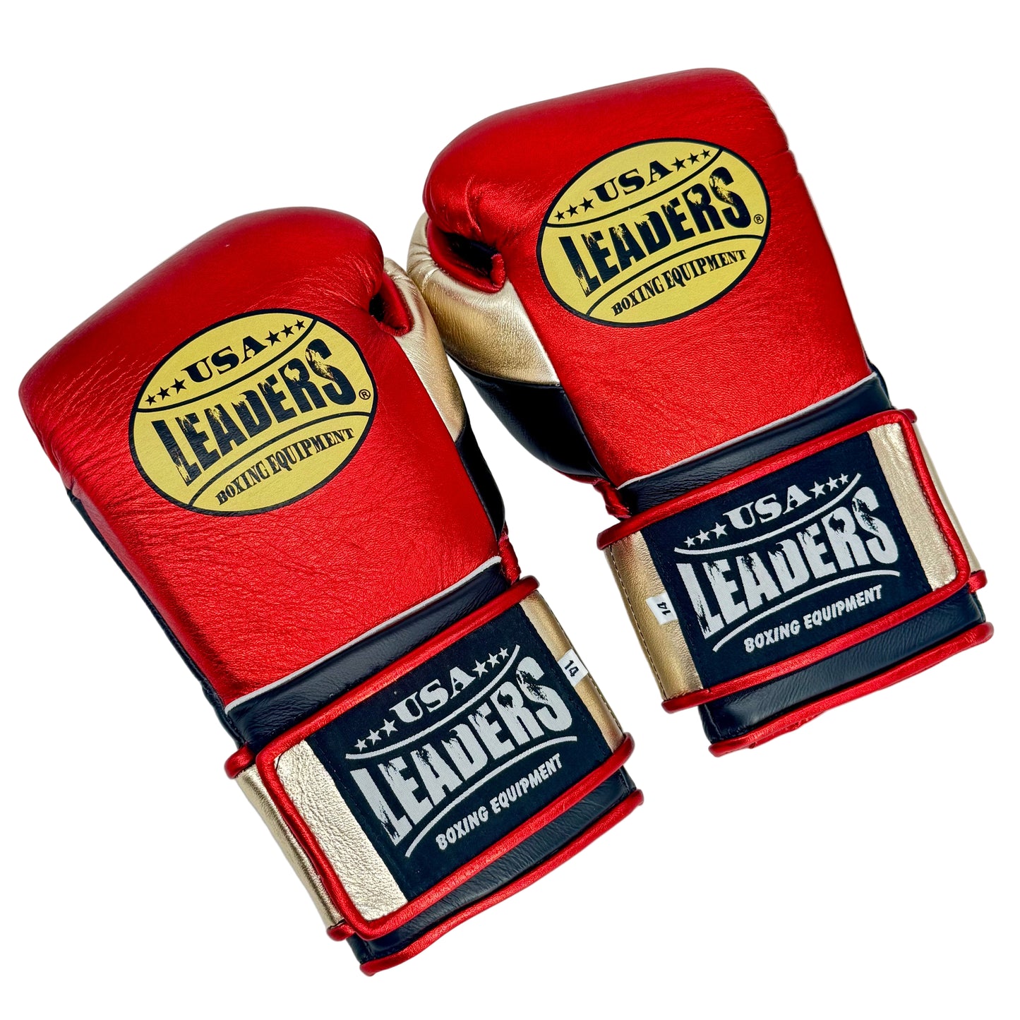 SuperLEAD MEX Boxing Gloves VELCRO (Red- Gold-Black)