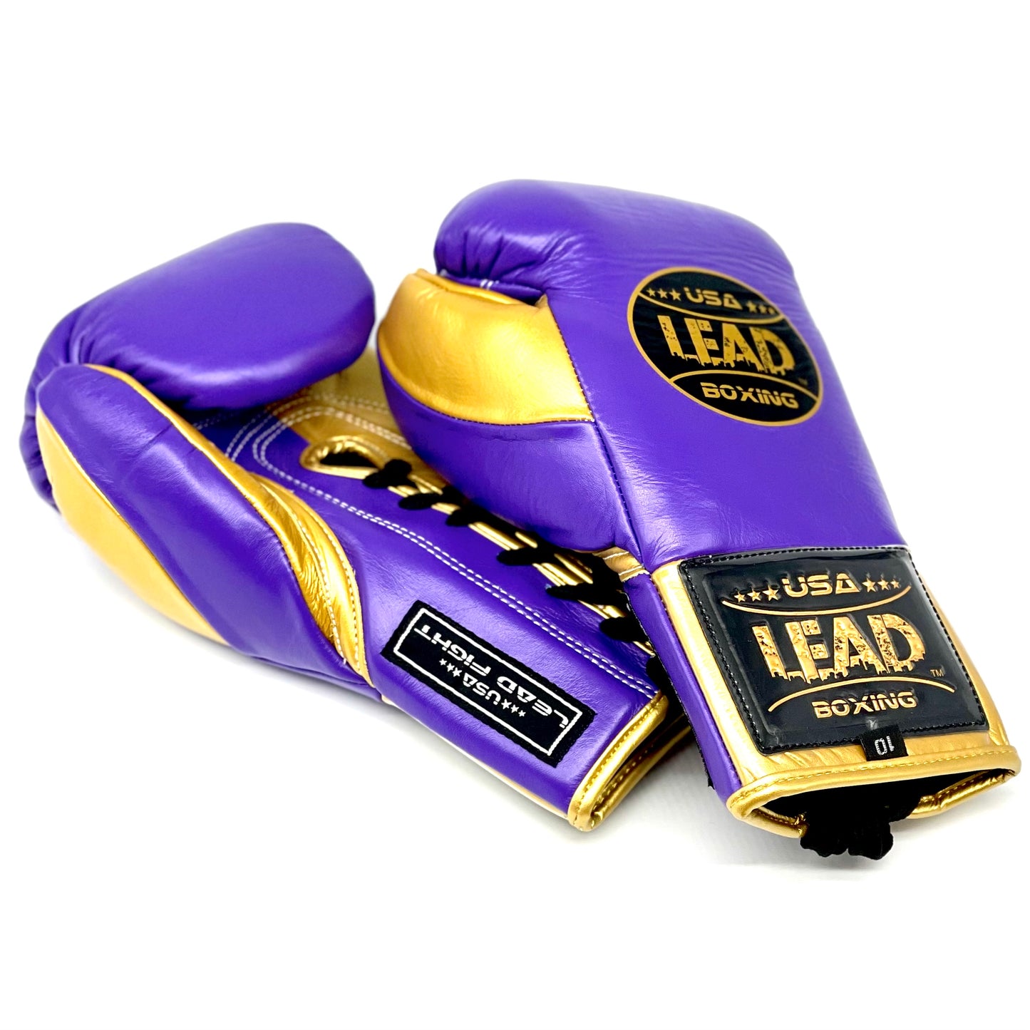 LEAD Boxing Fight Gloves (Purple /Gold)