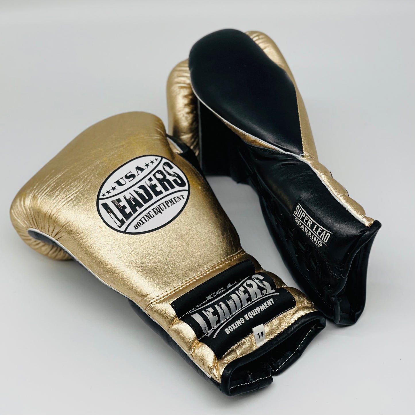 SuperLEAD MEX Boxing Gloves LACED (Gold / Black)
