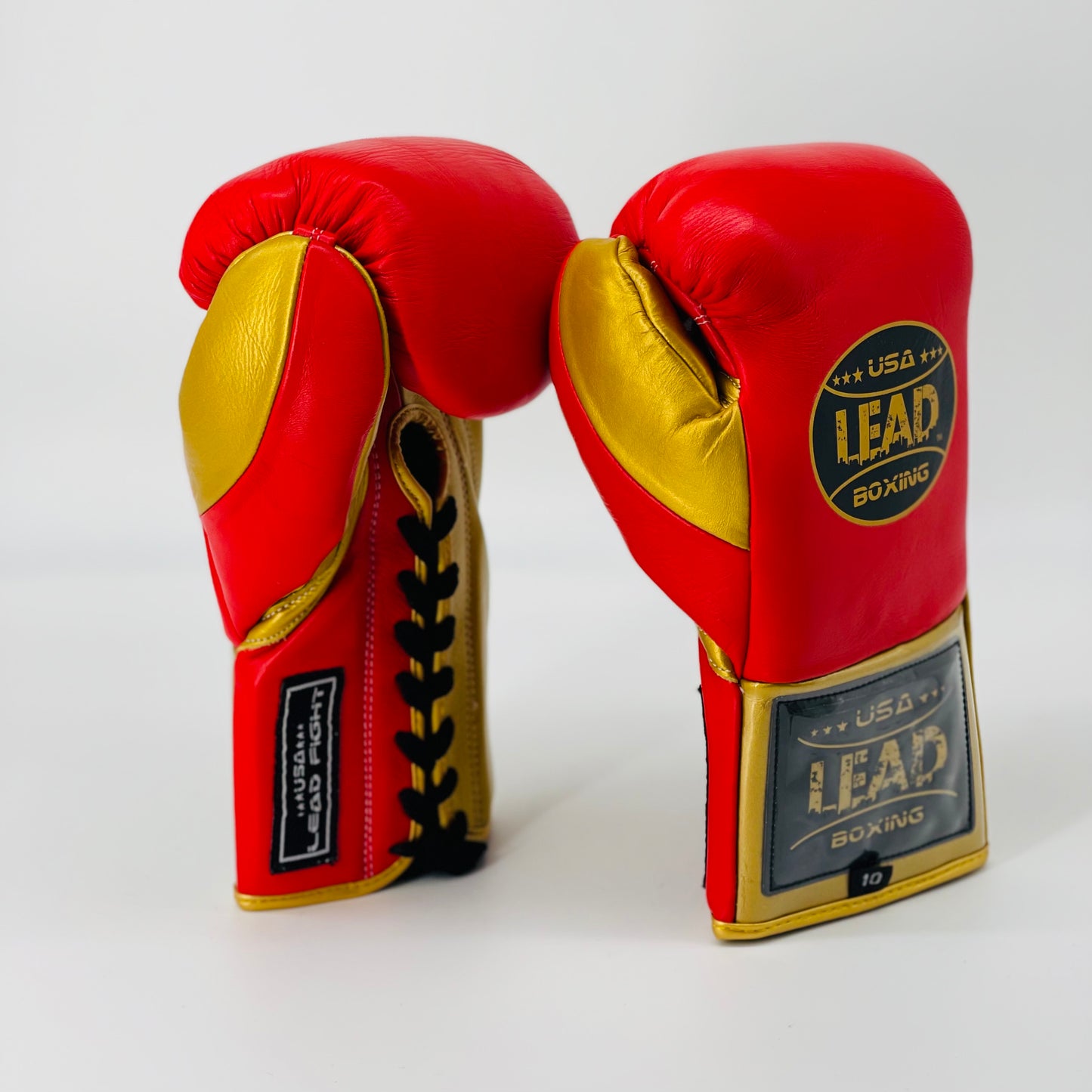 LEAD Boxing Fight Gloves (Red-Gold)