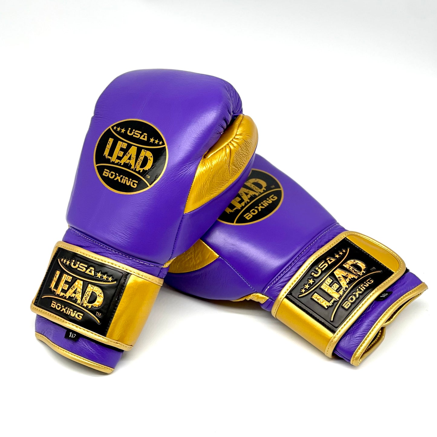 LEAD PRO Training Velcro Gloves (Purple/Gold)