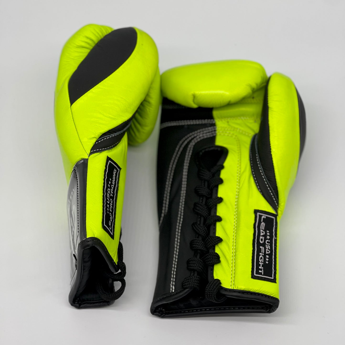 LEAD Boxing Fight Gloves (Neon Green /Black Matte)