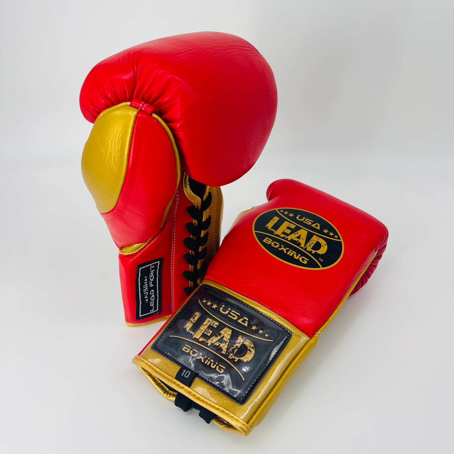 LEAD Boxing Fight Gloves (Red-Gold)