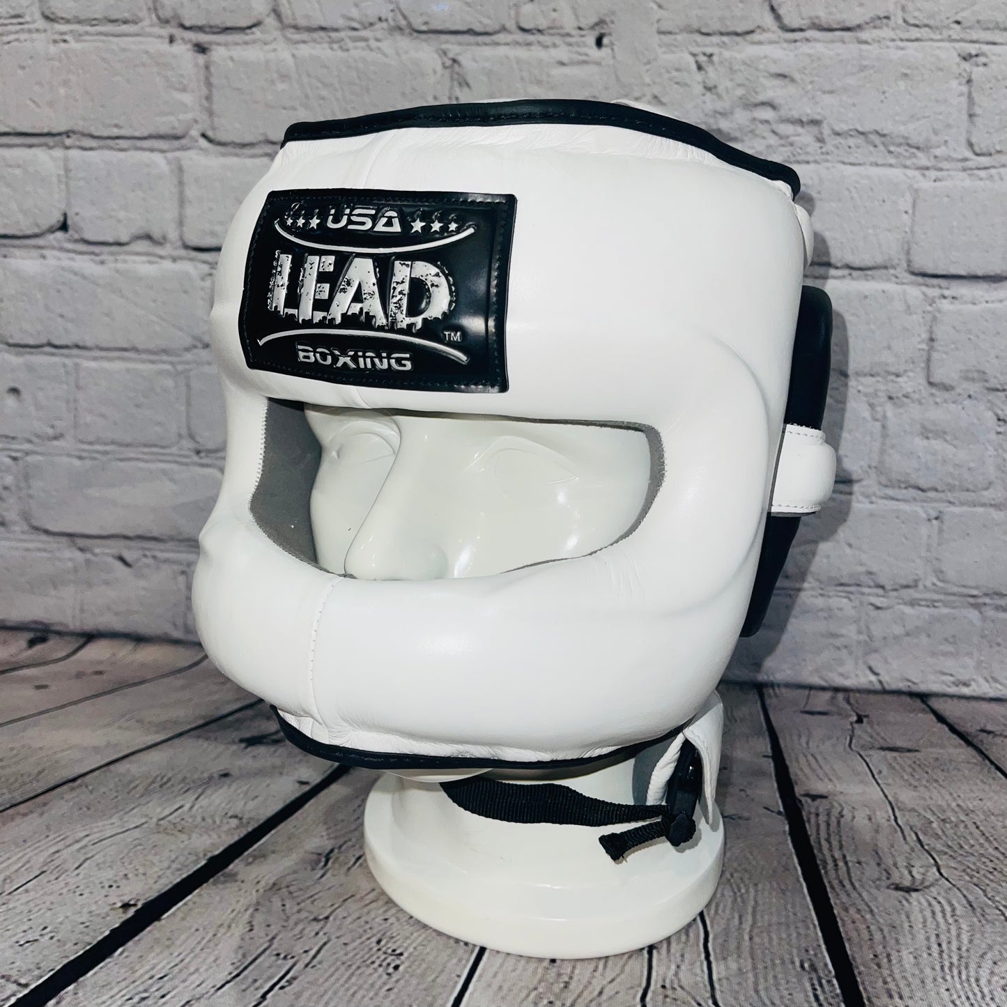 LEAD FaceSaver Headgear (White/Black/Silver)