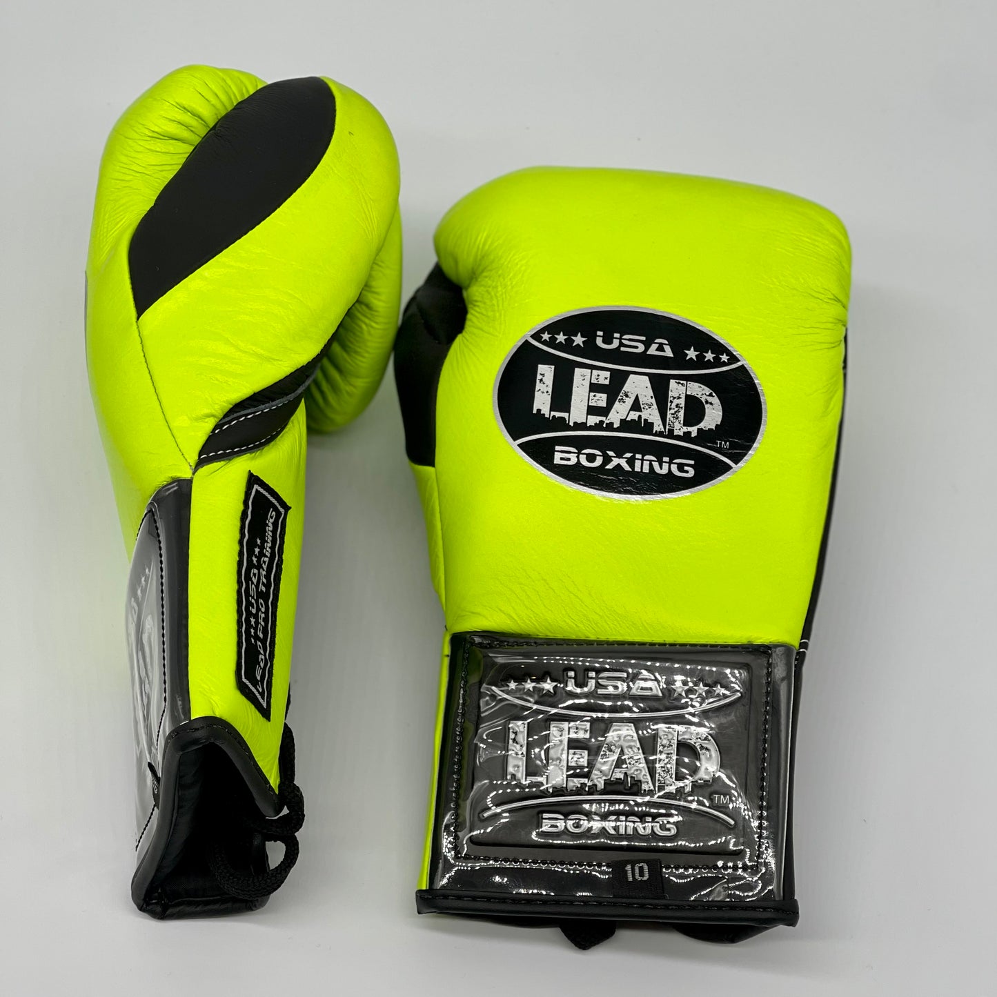 LEAD Boxing Fight Gloves (Neon Green /Black Matte)