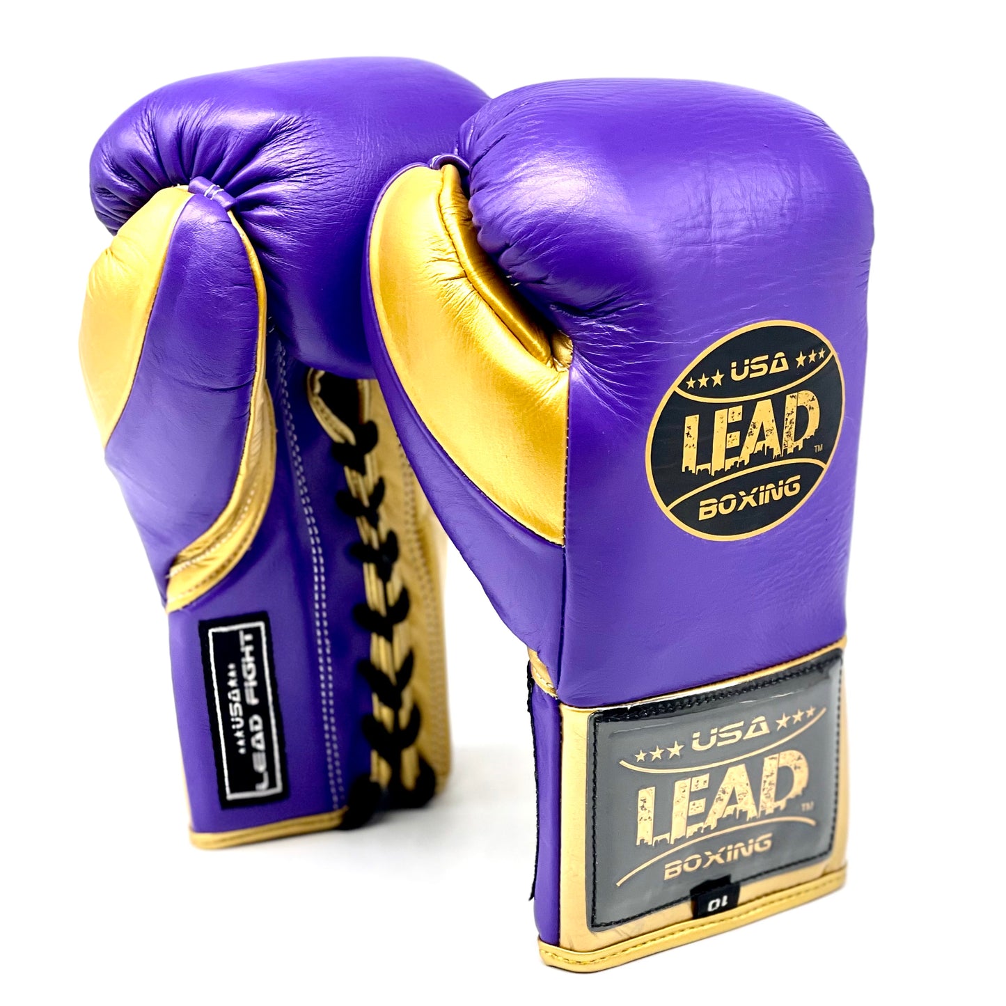 LEAD Boxing Fight Gloves (Purple /Gold)