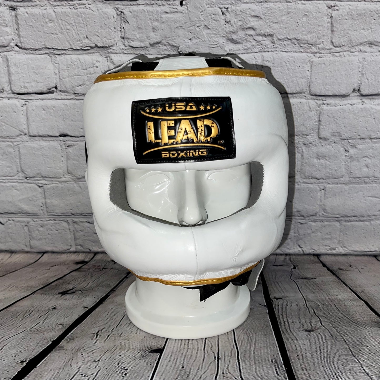 FaceSaver Headgear (White/Gold)