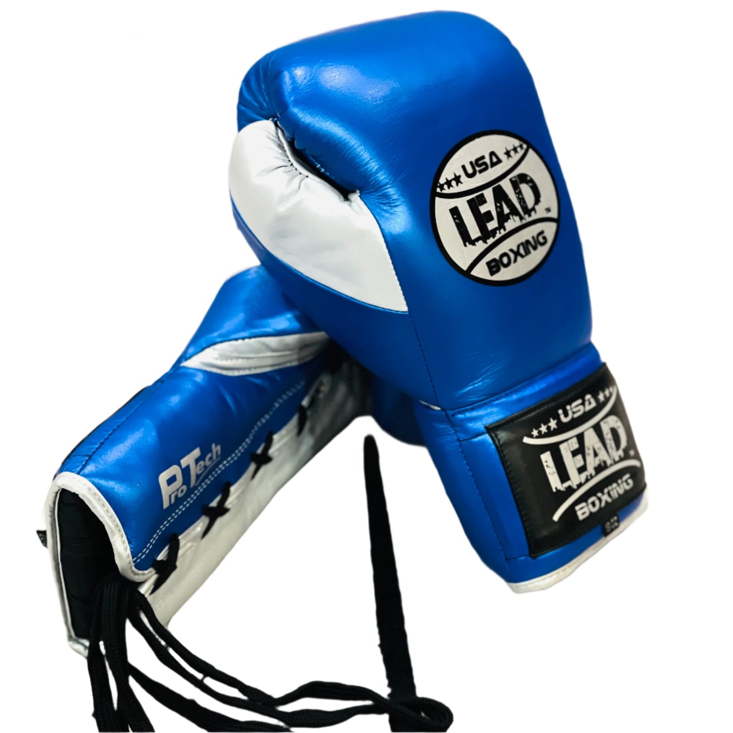 LEAD PRO-TECH Sparring  Gloves ( Metallic Blue/Silver   )