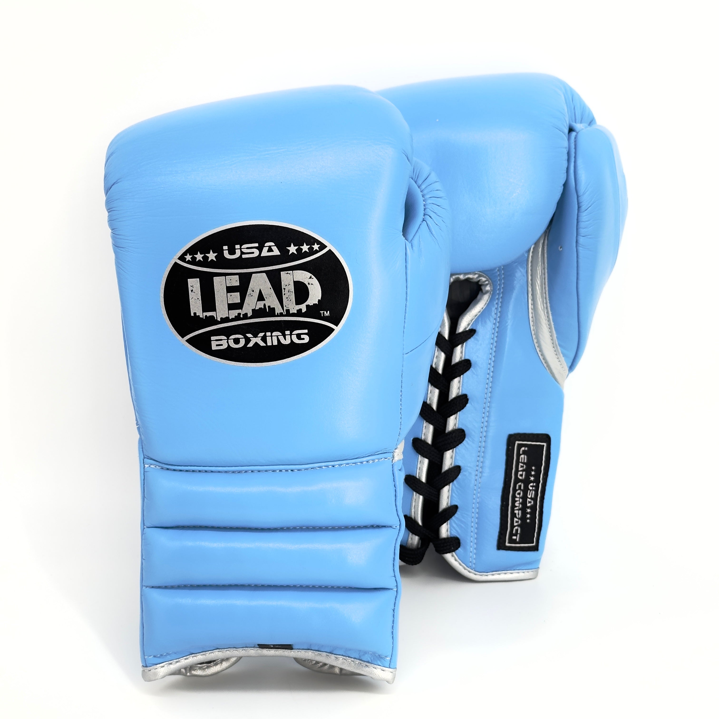LEAD COMPACT Gloves , Laced (Sky Blue) – Leaders Boxing USA