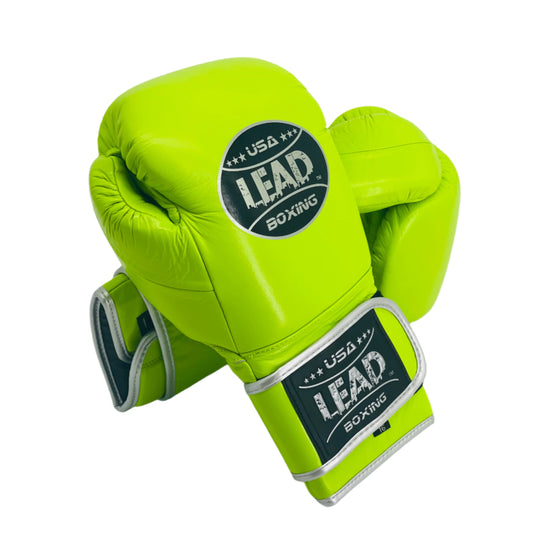 LEAD PRO Training  Gloves  (Neon Green ) Velcro Closure