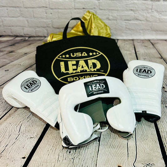 LEAD Boxing Sparring Set ( White -Silver )