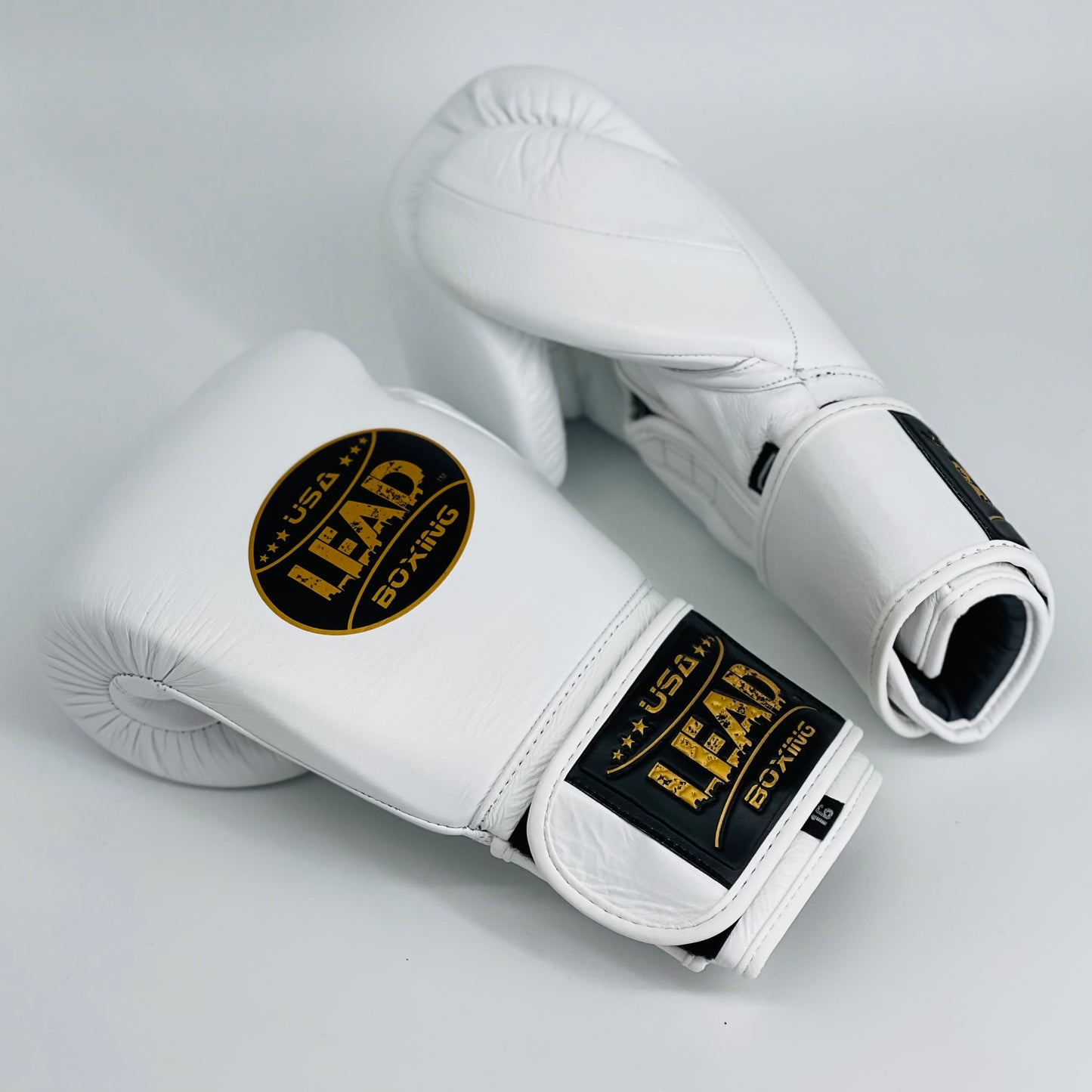 Lead Compact Training Gloves (White with Gold Logo )