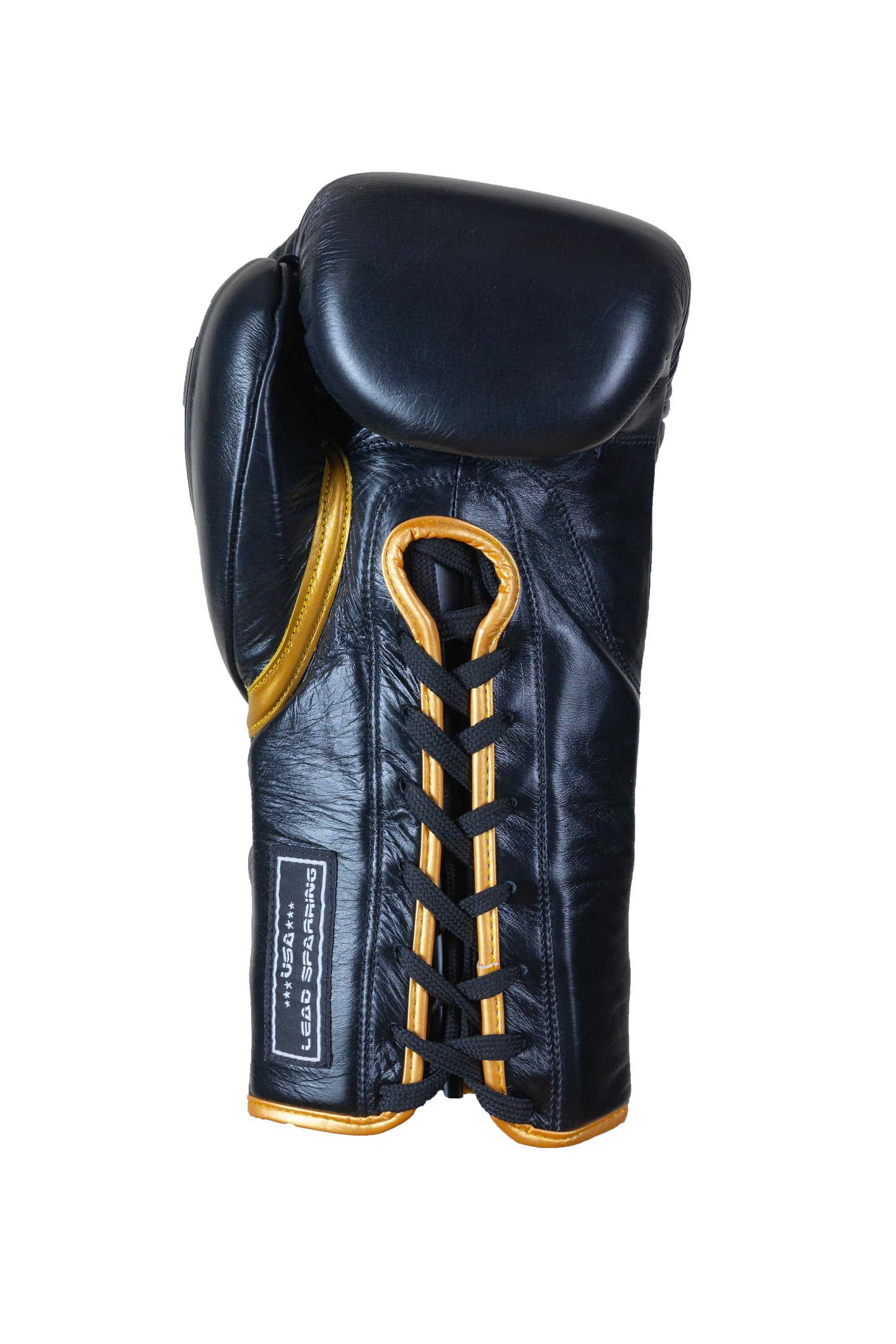 LEAD SPARRING Gloves   (Black - Gold  Logo )