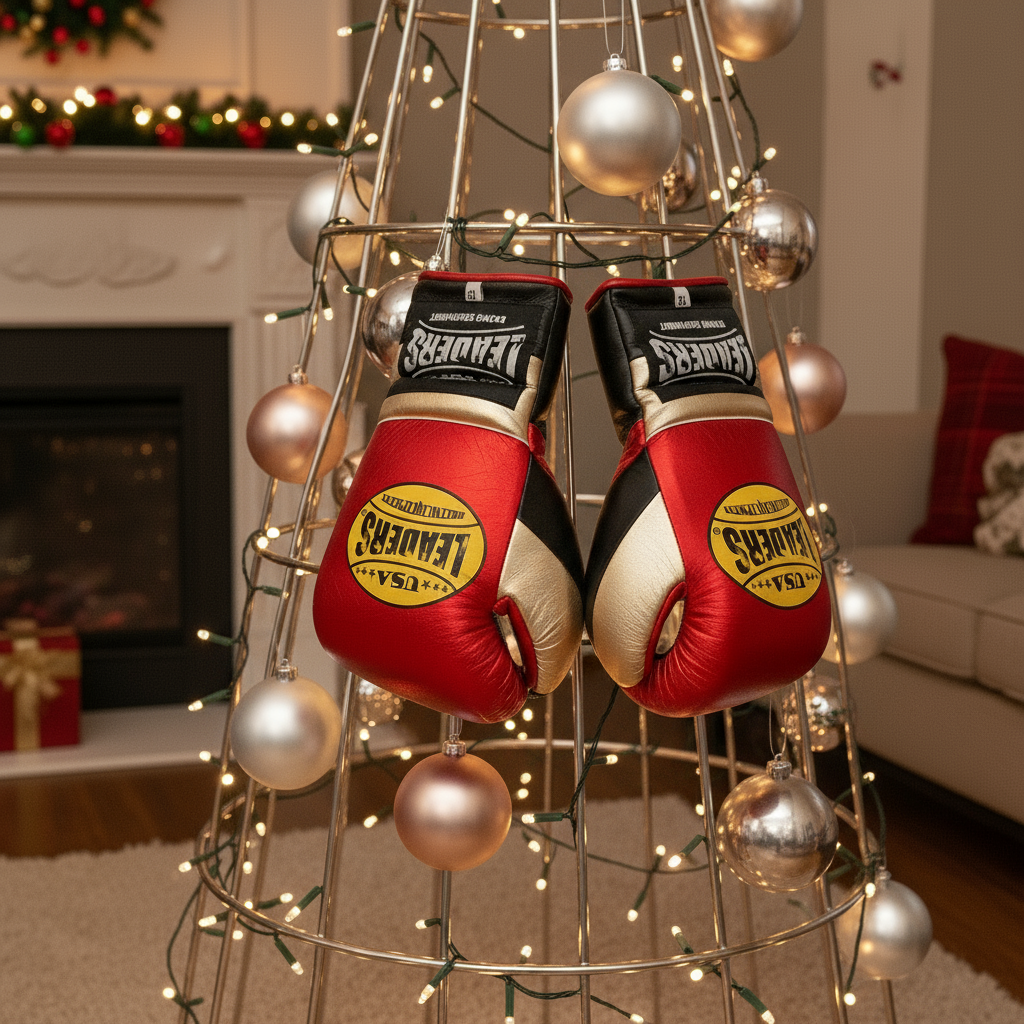 SuperLEAD MEX  Boxing Gloves LACED (Red-Gold -Black)