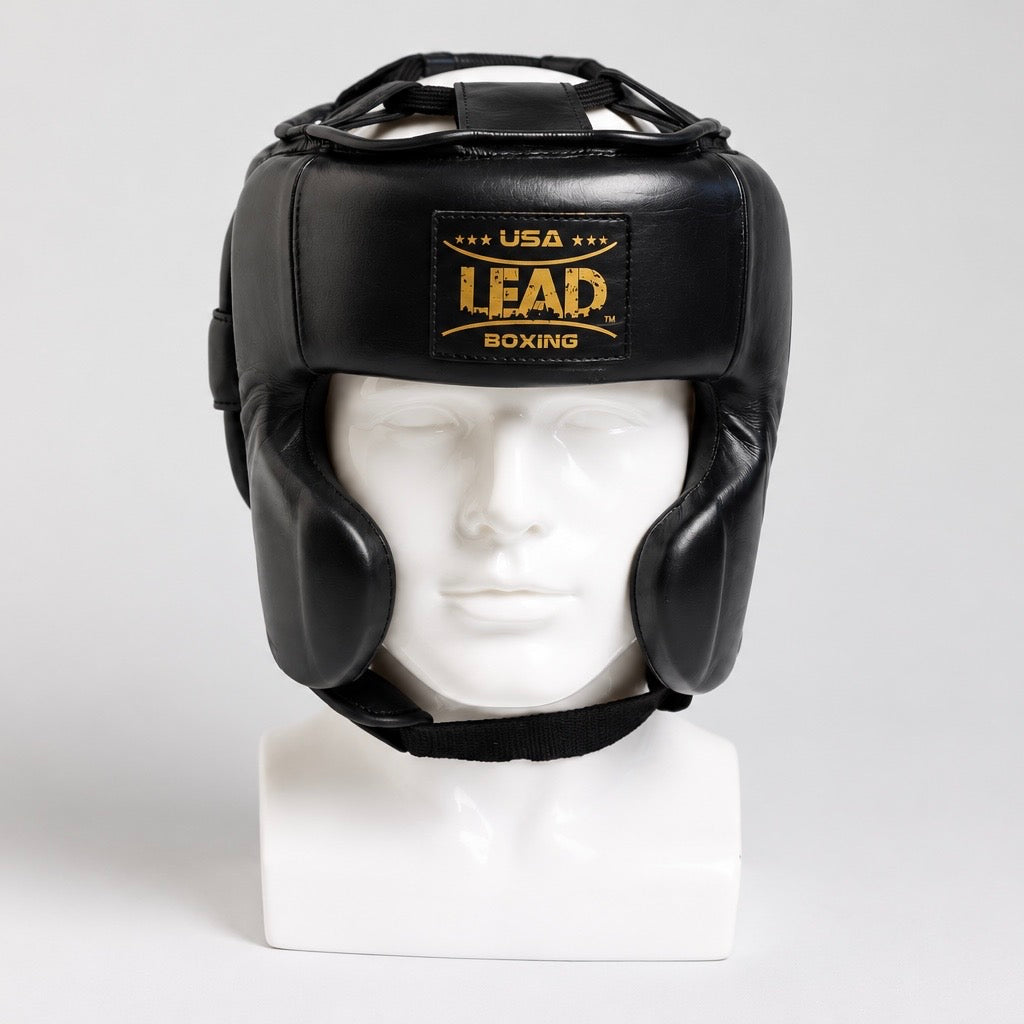 LEAD ELITE MEX STYLE HEADGEAR ( BLACK-GOLD)