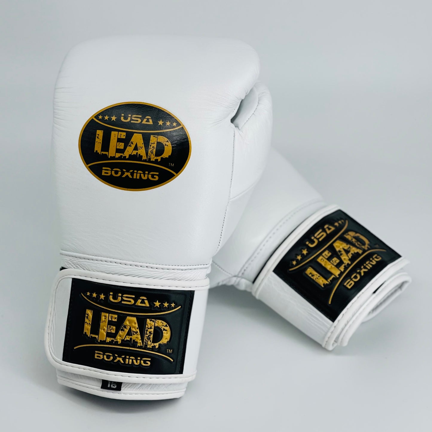 Lead Compact Training Gloves (White with Gold Logo )
