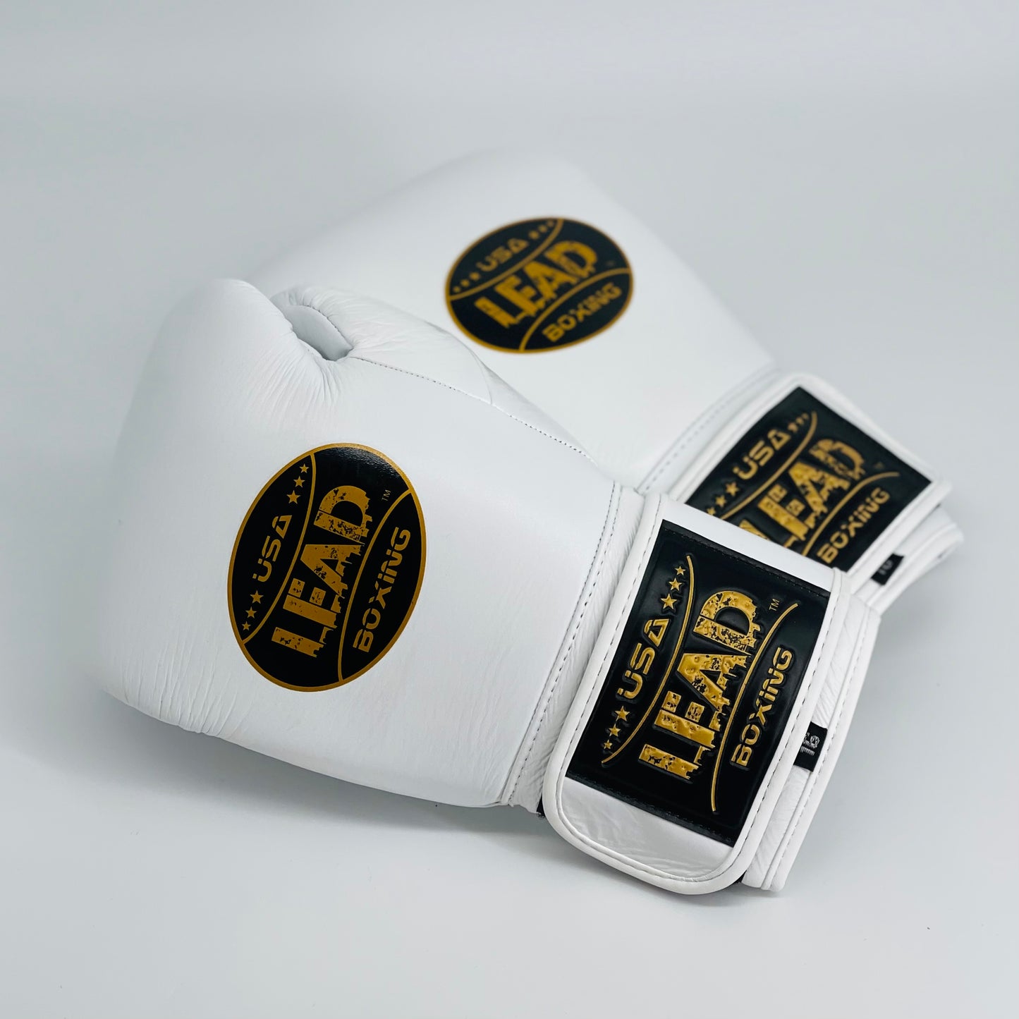 Lead Compact Training Gloves (White with Gold Logo )