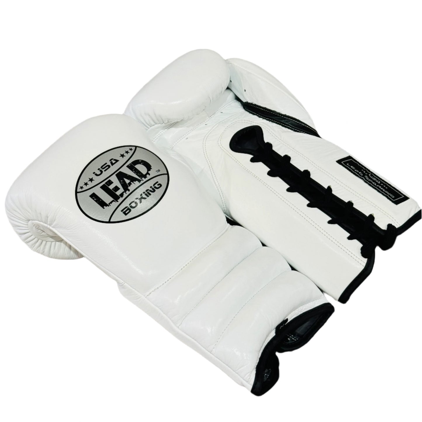 LEAD Sparring Gloves Laced  (WHITE)