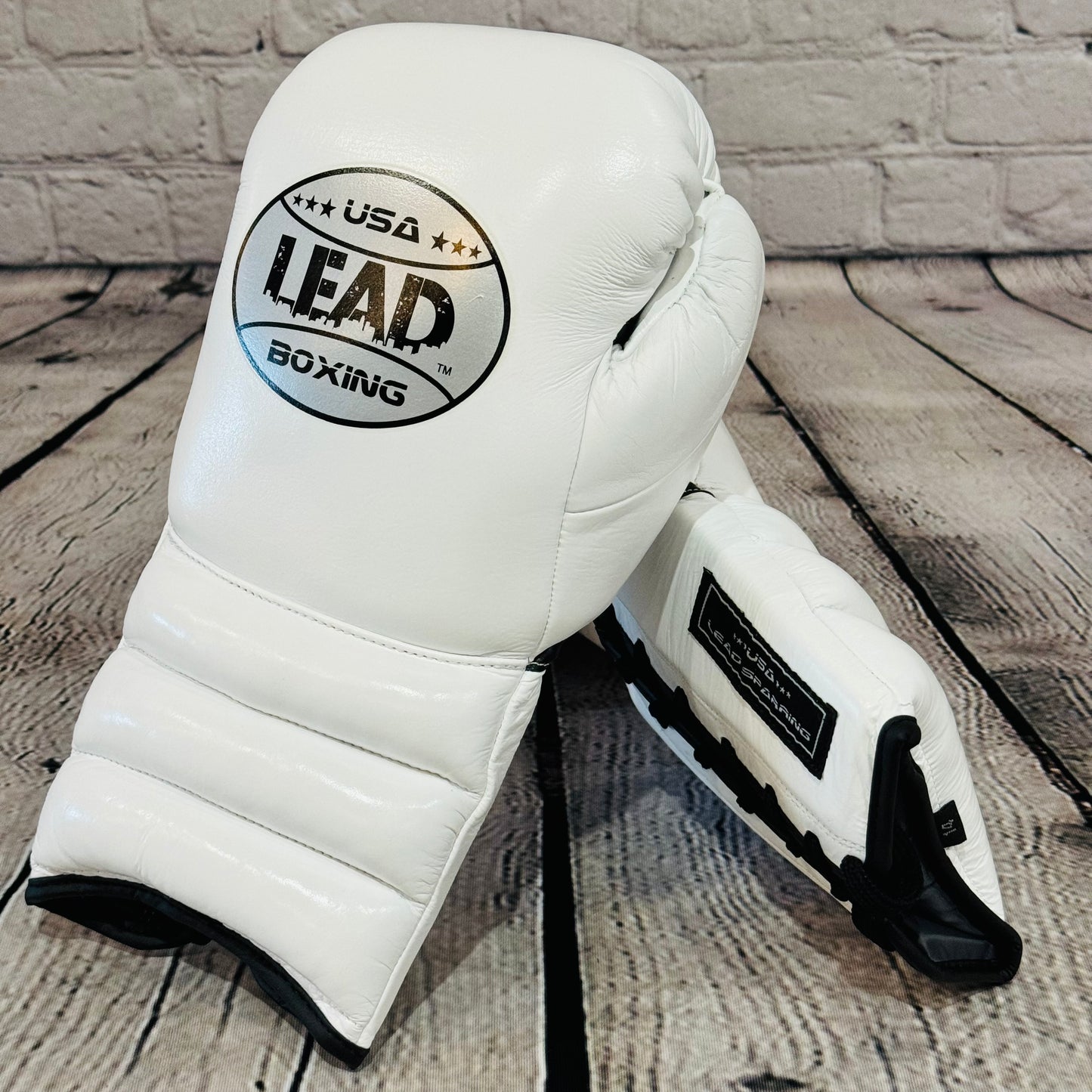 LEAD Sparring Gloves Laced  (WHITE)