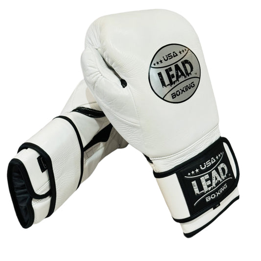 LEAD PRO Training  Velcro Gloves ( White )