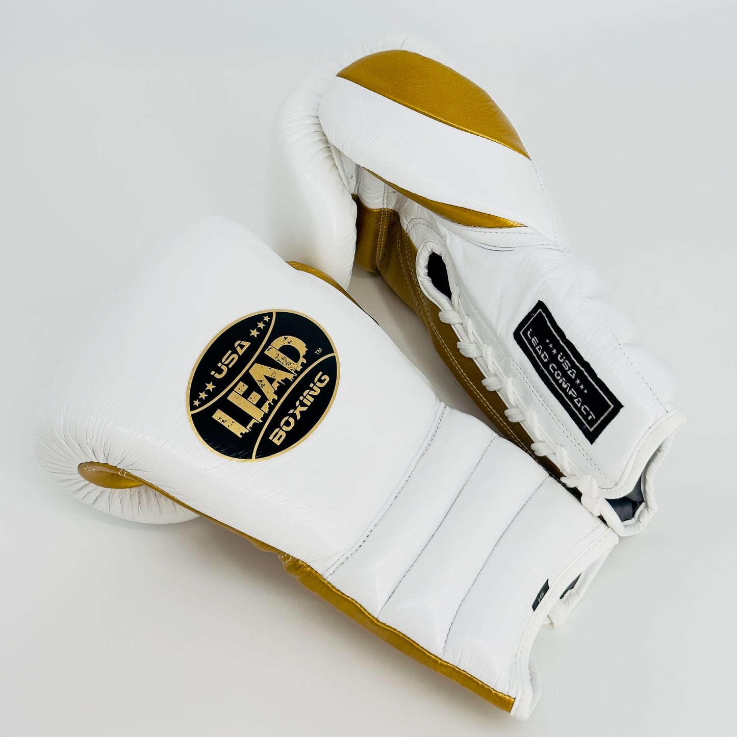 LEAD COMPACT  Gloves ( White-Gold )