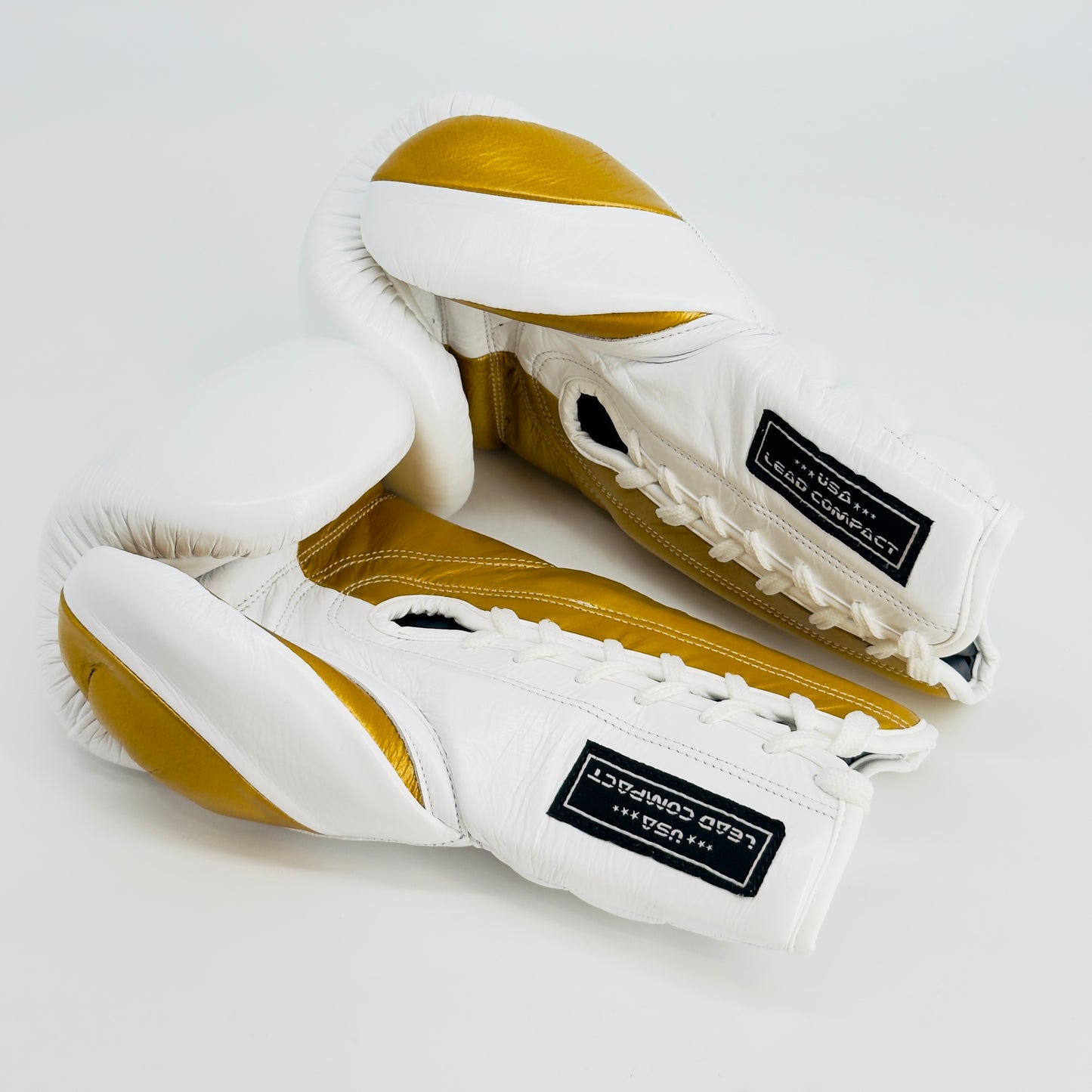 LEAD COMPACT  Gloves ( White-Gold )