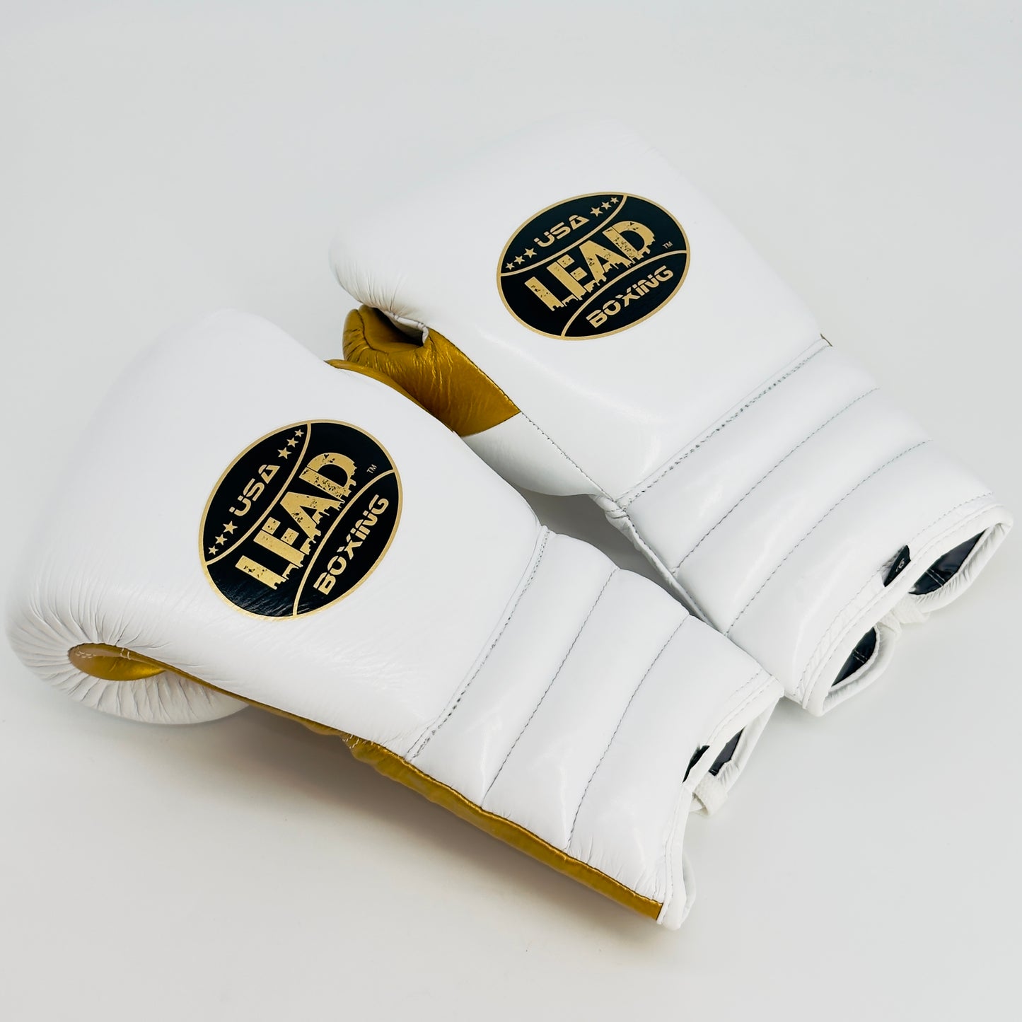 LEAD COMPACT  Gloves ( White-Gold )