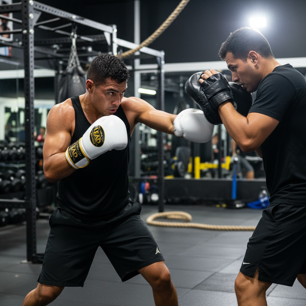 LEAD PRO Training  Velcro Gloves ( White-Gold Logo )